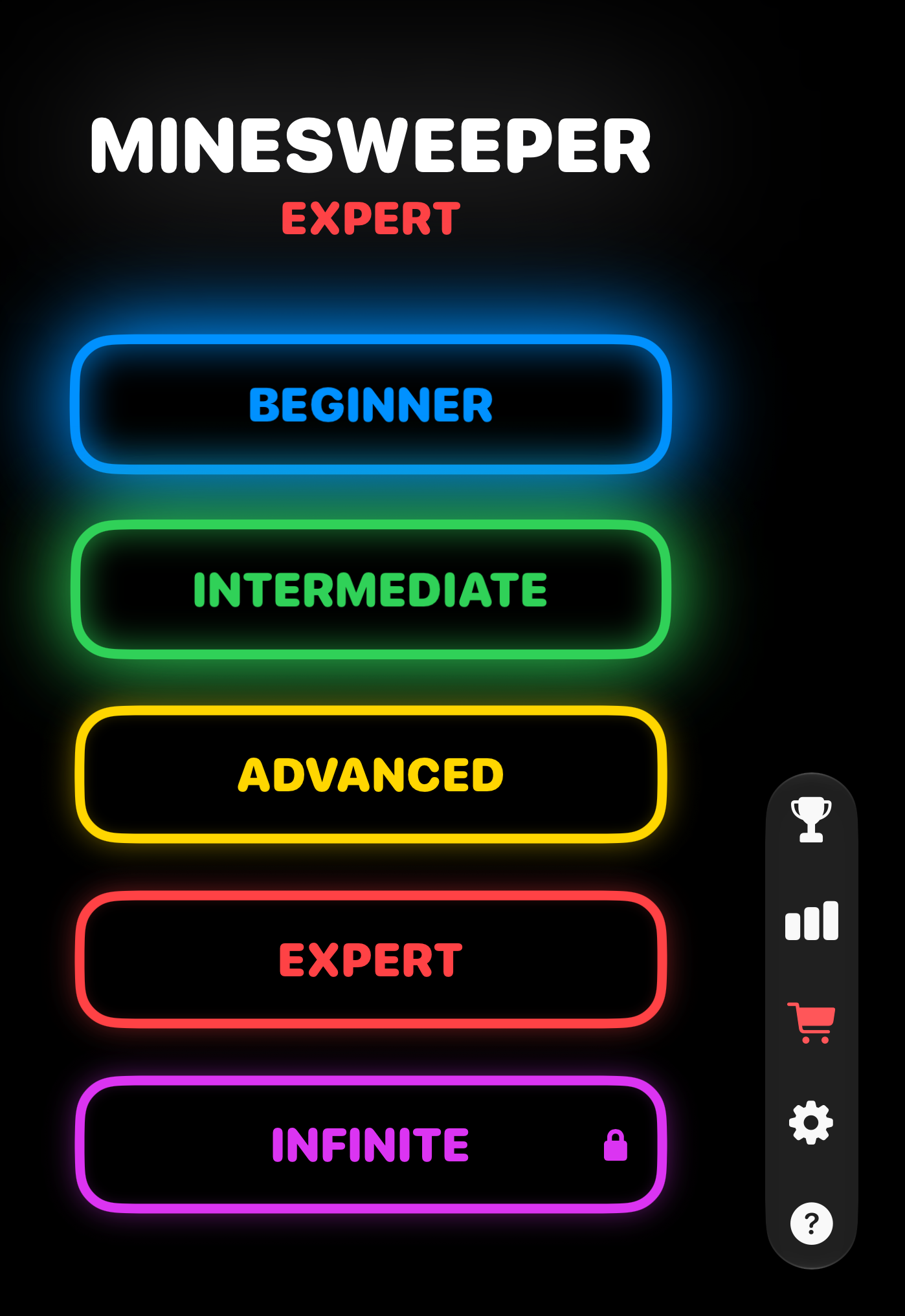 Minesweeper Expert levels on iPhone Duo